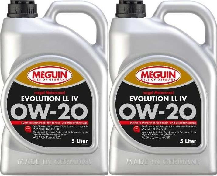 Meguin Megol 33058 Evolution LL Longlife IV 0W-20 2x 5 = 10 Liter