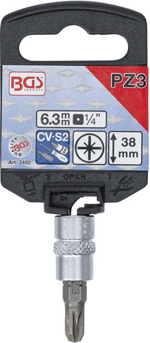 BGS Bit-Einsatz | Antrieb Innenvierkant 6,3 mm (1/4