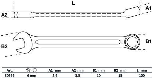 BGS Maul-Ringschlüssel | SW 6 mm