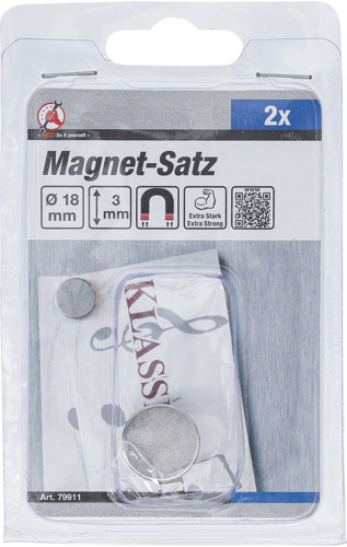 BGS Magnet-Satz | extra stark | Ø 18 mm | 2-tlg.