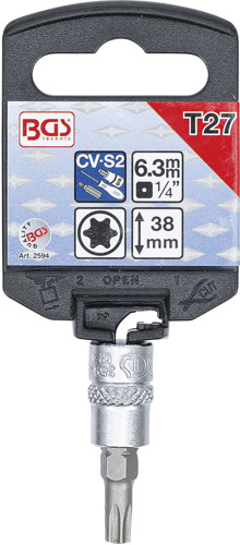 BGS Bit-Einsatz | Antrieb Innenvierkant 6,3 mm (1/4