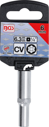 BGS Steckschlüssel-Einsatz Super Lock, tief | Antrieb Innenvierkant 6,3 mm (1/4