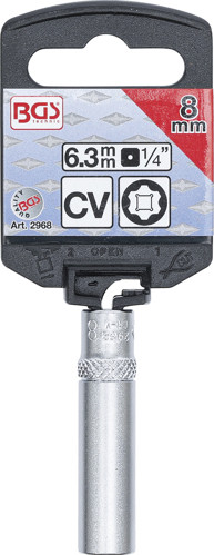 BGS Steckschlüssel-Einsatz Super Lock, tief | Antrieb Innenvierkant 6,3 mm (1/4