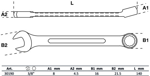 BGS Maul-Ringschlüssel | SW 3/8