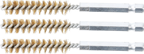 BGS Messingbürste | 10 mm | Antrieb Außensechskant 6,3 mm (1/4