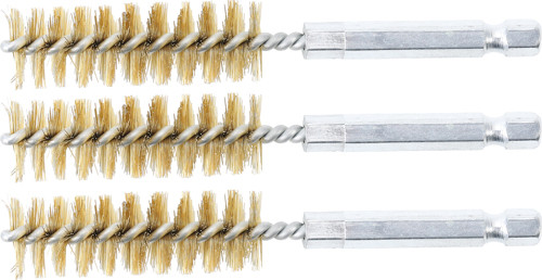 BGS Messingbürste | 15 mm | Antrieb Außensechskant 6,3 mm (1/4