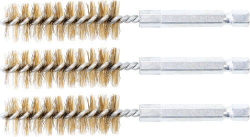 BGS Messingbürste | 16 mm | Antrieb Außensechskant 6,3 mm (1/4