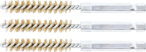 BGS Messingbürste | 9 mm | Antrieb Außensechskant 6,3 mm (1/4