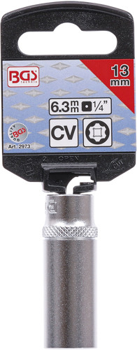 BGS Steckschlüssel-Einsatz Super Lock, tief | Antrieb Innenvierkant 6,3 mm (1/4