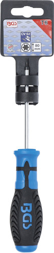 BGS Schraubendreher | T-Profil (für Torx) T6 | Klingenlänge 80 mm