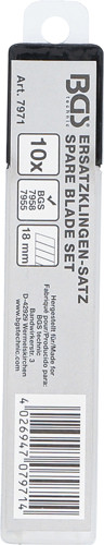 BGS Ersatzklingen-Satz | 18 mm | 10-tlg.