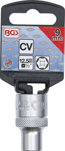 BGS Steckschlüssel-Einsatz Sechskant | Antrieb Innenvierkant 12,5 mm (1/2