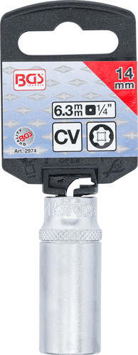 BGS Steckschlüssel-Einsatz Super Lock, tief | Antrieb Innenvierkant 6,3 mm (1/4