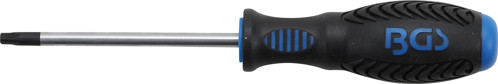 BGS Schraubendreher | T-Profil (für Torx) mit Bohrung T30 | Klingenlänge 100 mm