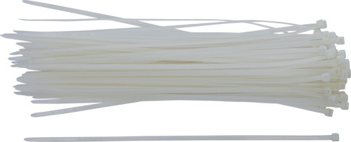 BGS Kabelbinder-Sortiment | weiß | 4,8 x 300 mm | 50-tlg.