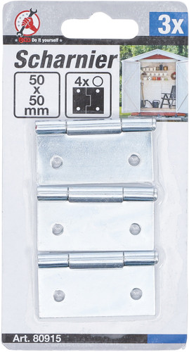 BGS Scharnier-Satz | 50 x 50 mm | 3-tlg.