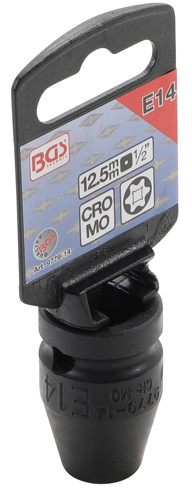 BGS Kraft-Steckschlüssel-Einsatz E-Profil | Antrieb Innenvierkant 12,5 mm (1/2
