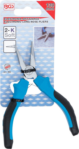 BGS Elektronik-Spitzzange | gerade | mit Feder | 130 mm