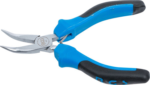 BGS Elektronik-Spitzzange | gebogen | mit Feder | 138 mm