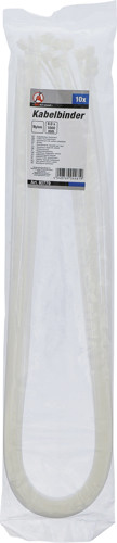 BGS Kabelbinder-Sortiment | weiß | 8,0 x 1000 mm | 10-tlg.