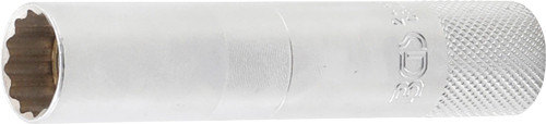 BGS Zündkerzen-Einsatz mit Magnet, Zwölfkant, lang | Antrieb Innenvierkant 10 mm (3/8