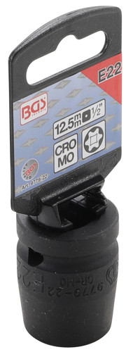 BGS Kraft-Steckschlüssel-Einsatz E-Profil | Antrieb Innenvierkant 12,5 mm (1/2