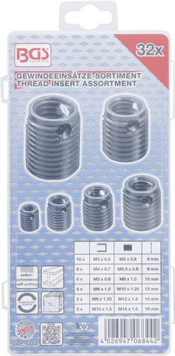 BGS Gewindeeinsätze-Sortiment | selbstschneidend | 32-tlg.
