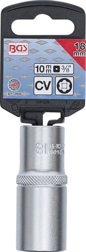 BGS Steckschlüssel-Einsatz Super Lock, tief | Antrieb Innenvierkant 10 mm (3/8