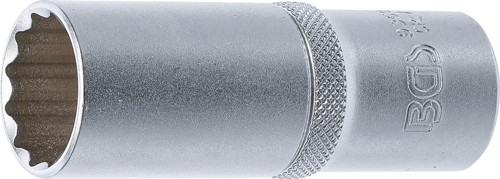 BGS Steckschlüssel-Einsatz Zwölfkant, tief | Antrieb Innenvierkant 12,5 mm (1/2