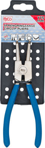 BGS Sprengringzange | abgewinkelt | für Außensprengringe | 175 mm