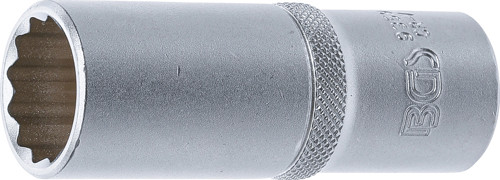BGS Steckschlüssel-Einsatz Zwölfkant, tief | Antrieb Innenvierkant 12,5 mm (1/2