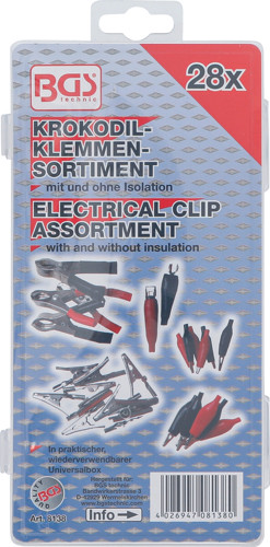 BGS Krokodilklemmen-Sortiment | 28-tlg.
