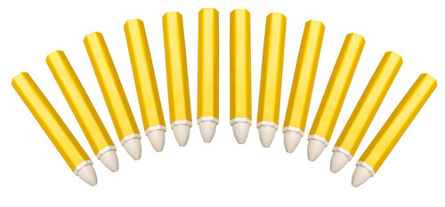 BGS Fettsignierstifte | weiß | 12 Stück