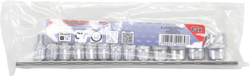 BGS Steckschlüssel-Einsatz-Satz Zwölfkant | Antrieb Innenvierkant 6,3 mm (1/4