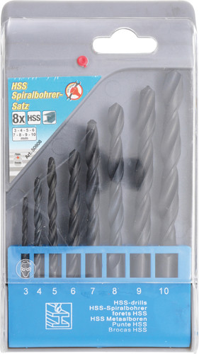 BGS HSS-Spiralbohrer-Satz | 3 - 10 mm | 8-tlg.