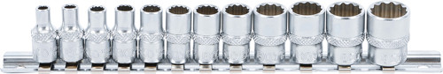 BGS Steckschlüssel-Einsatz-Satz Zwölfkant | Antrieb Innenvierkant 6,3 mm (1/4