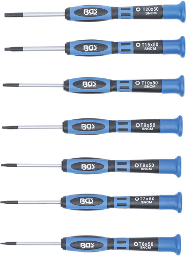 BGS Präzisions-Schraubendreher-Satz | T-Profil (für Torx) | 7-tlg.