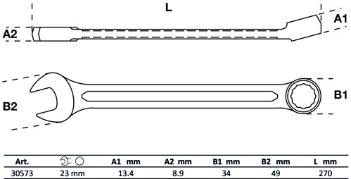 BGS Maul-Ringschlüssel | SW 23 mm