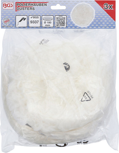 BGS Polierhauben | Ø 180 mm | 3-tlg. | für Art. 9337