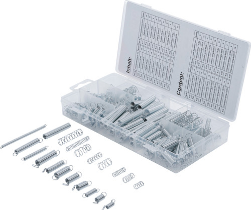 BGS Federn-Sortiment | Zug- und Druckfedern | 200-tlg.