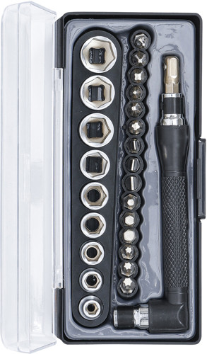 BGS Bit- und Steckschlüssel-/Winkelschrauber-Satz | Antrieb 6,3 mm (1/4