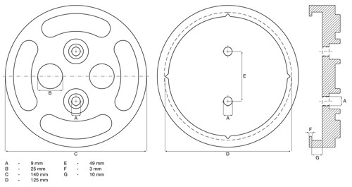 BGS Gummiteller | für Hebebühnen | Ø 140 mm