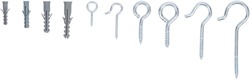 BGS Schraubhaken- und Dübel-Sortiment | 125-tlg.