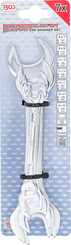 BGS Doppel-Maulschlüssel-Satz | extra flach | SW 6 - 23 mm | 7-tlg.