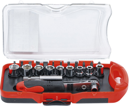 BGS Bit-/Steckschlüssel-Einsatz-Satz | mit Bit-Knarre | 23-tlg.
