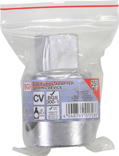 BGS Gleitgriff-Adapter für Verlängerungen | Abtrieb Außenvierkant 25 mm (1