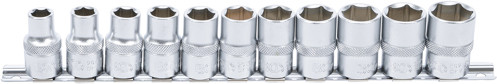 BGS Steckschlüssel-Einsatz-Satz, Sechskant | Antrieb Innenvierkant 12,5 mm (1/2