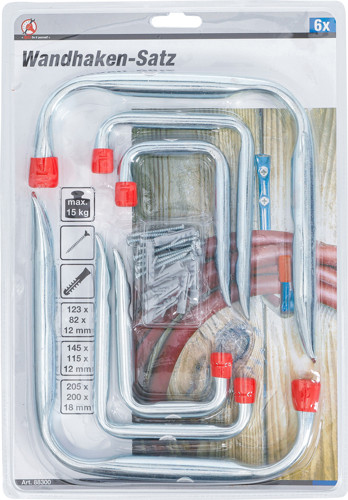 BGS Wandhaken-Sortiment | 6-tlg.
