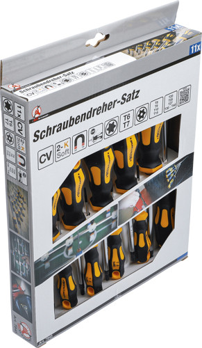 BGS Schraubendreher-Satz | T-Profil (für Torx) mit Bohrung T6 - T40 | 11-tlg.