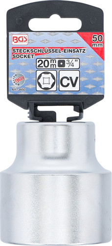 BGS Steckschlüssel-Einsatz Sechskant | Antrieb Innenvierkant 20 mm (3/4